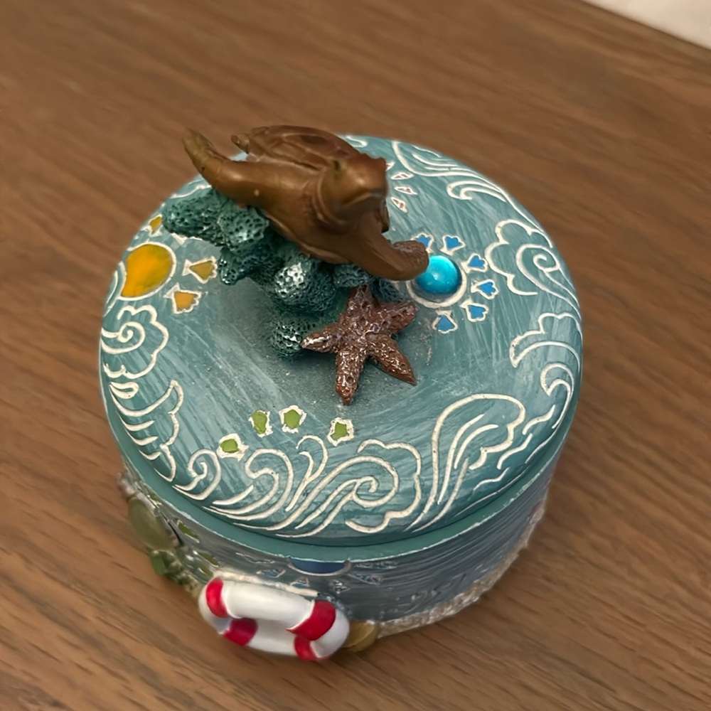 Turtle/ jewelry/ trinket box